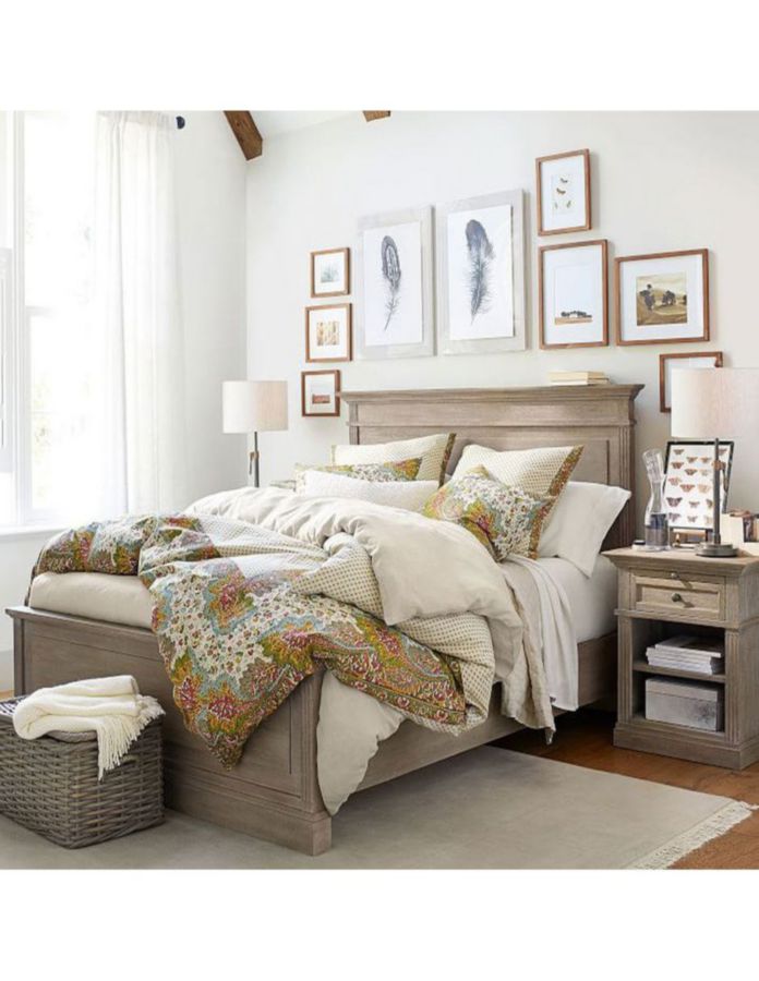 Cama Livingston de madera queen size 12