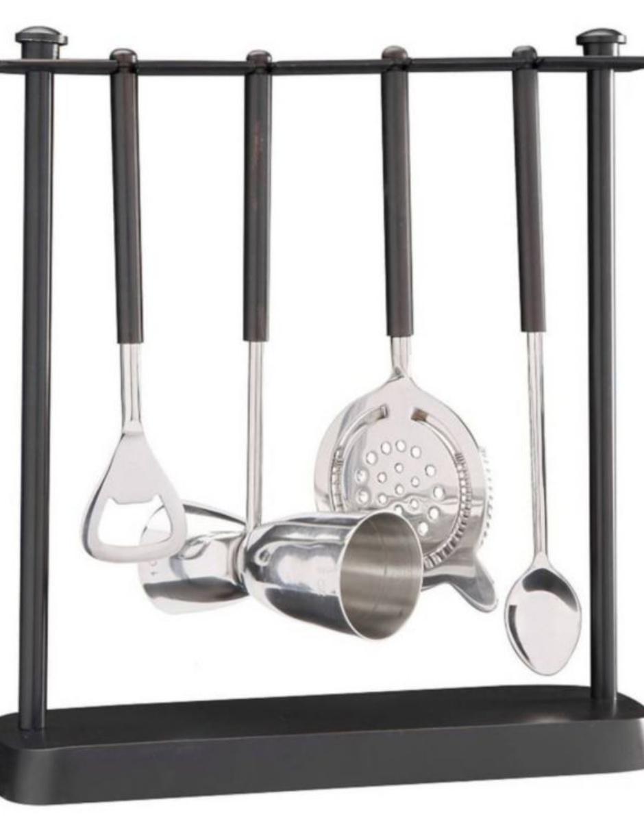 Set bar Bleecker de acero inoxidable