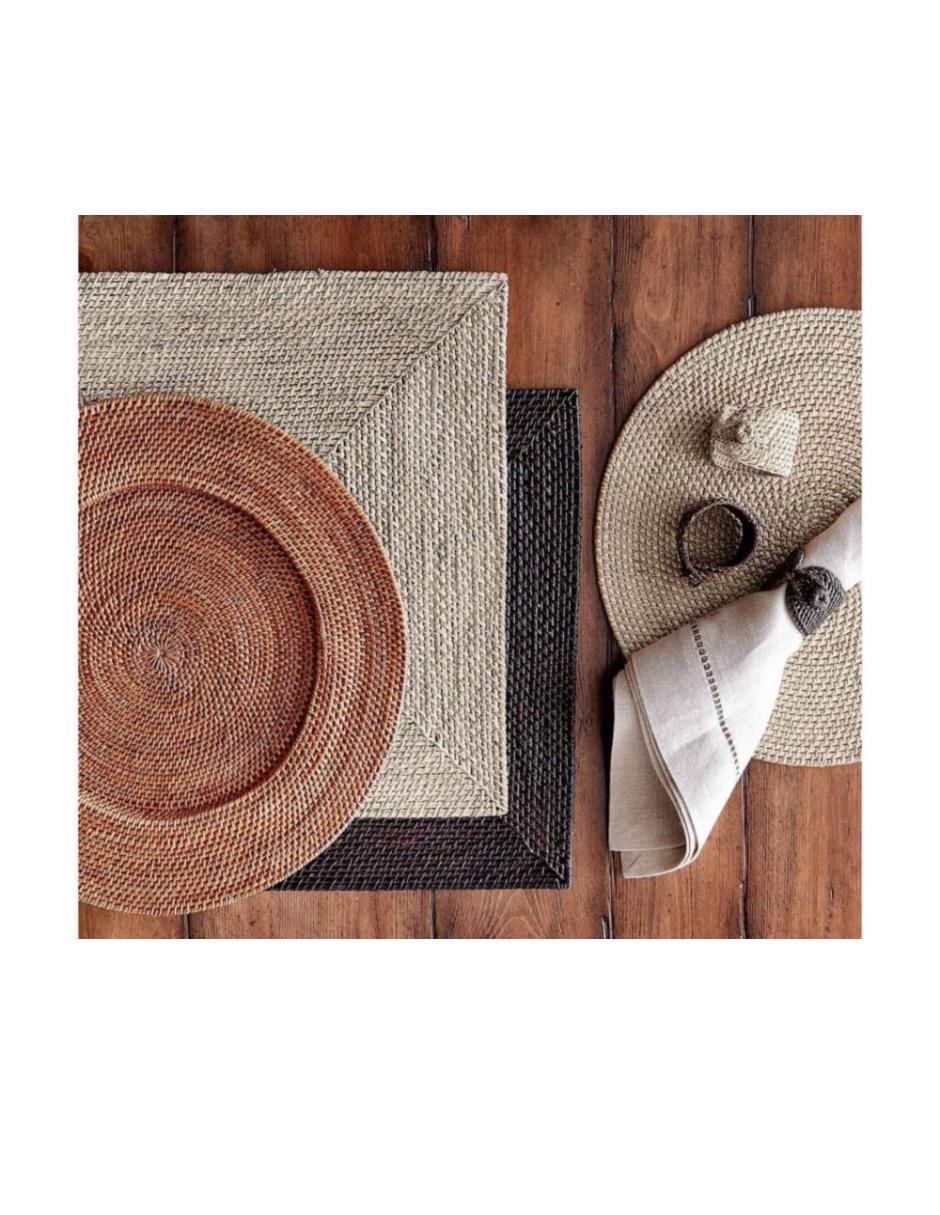 Plato base Tava Handwoven de ratán 2