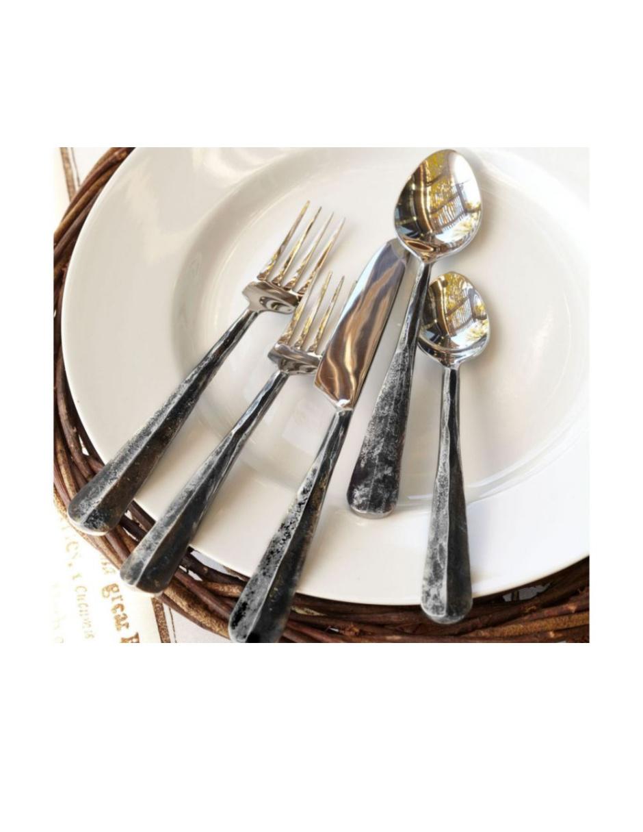 Set cubiertos Ridge de acero inoxidable 5 piezas 2