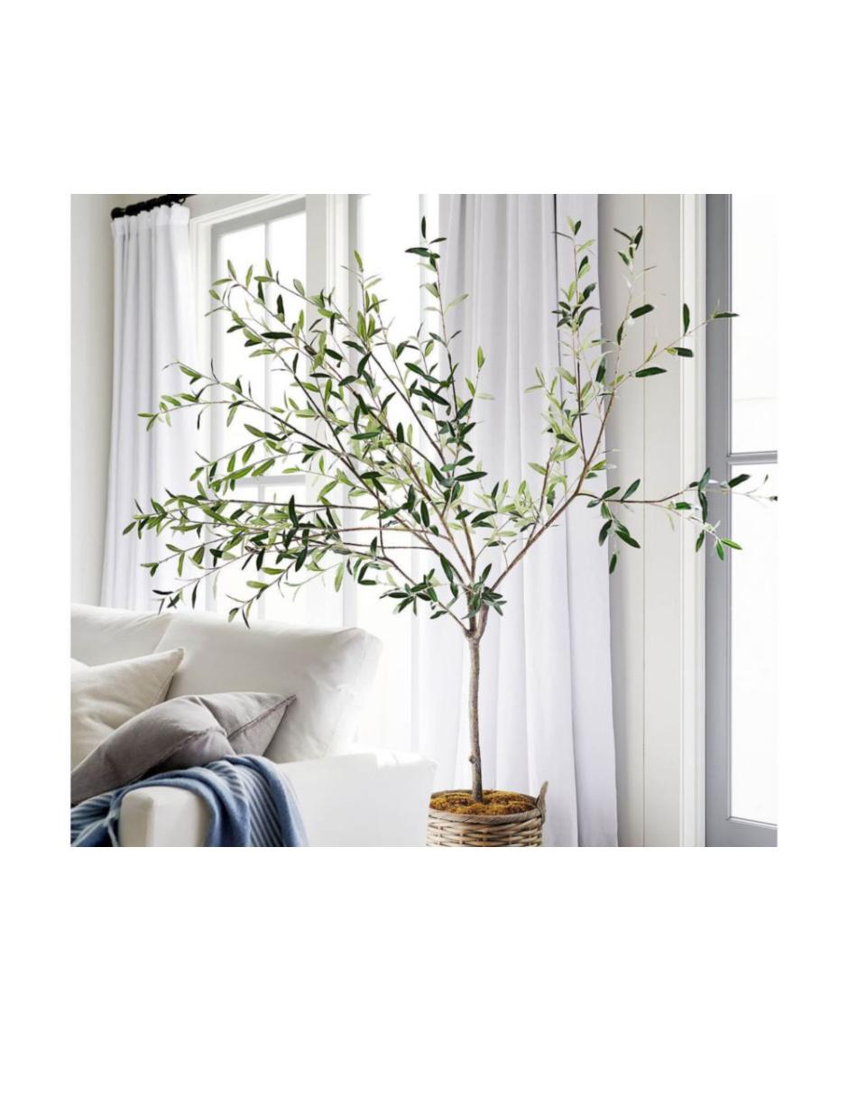 Árbol Potted Olive Faux 180 cm con maceta 6