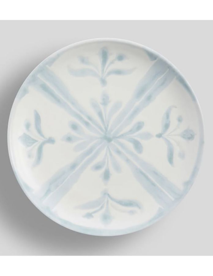Plato ensalada Chambray Tile de gres 4 piezas