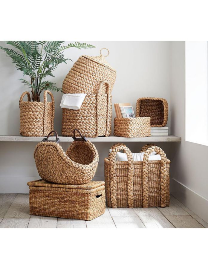 Canasta con forma ovalado Beachcomber Handwoven de hierbas marinas 2