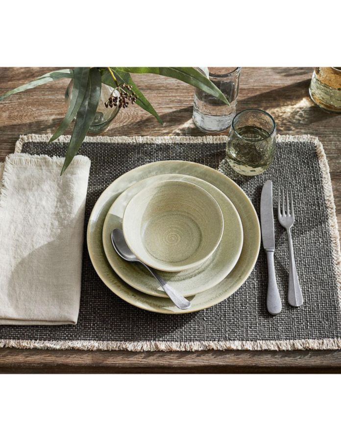 Set servilleta Frayed Oversized de lino 4 piezas 9