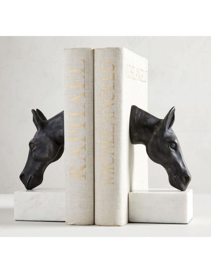 Sujetalibro Bronze Horse & Marble Sujetalibro Bronze Horse & Marble