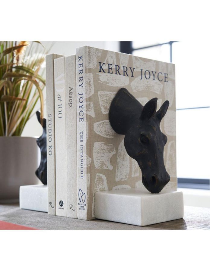 Sujetalibro Bronze Horse & Marble 3
