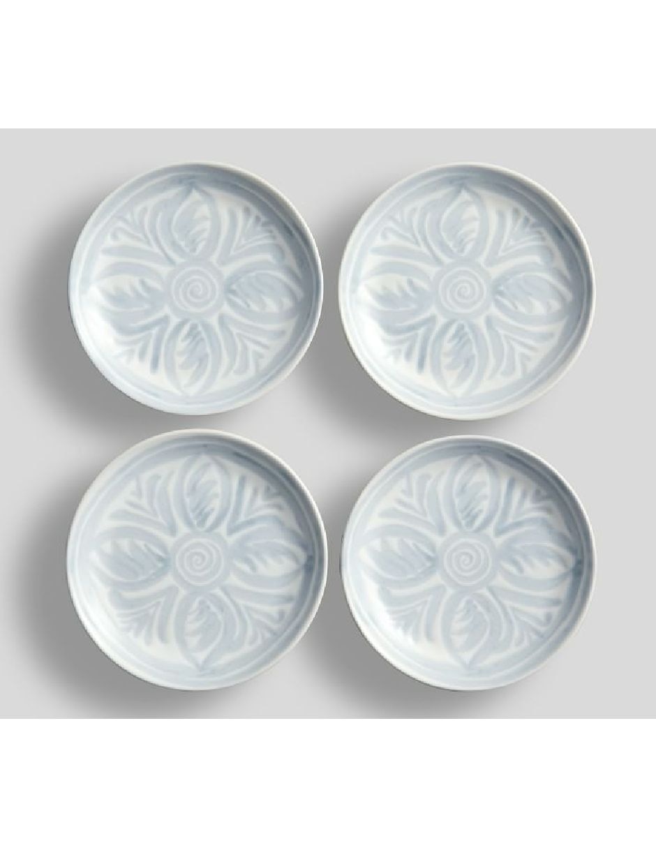 Plato Chambray Tile de cerámica 4 piezas Plato Chambray Tile de cerámica 4 piezas