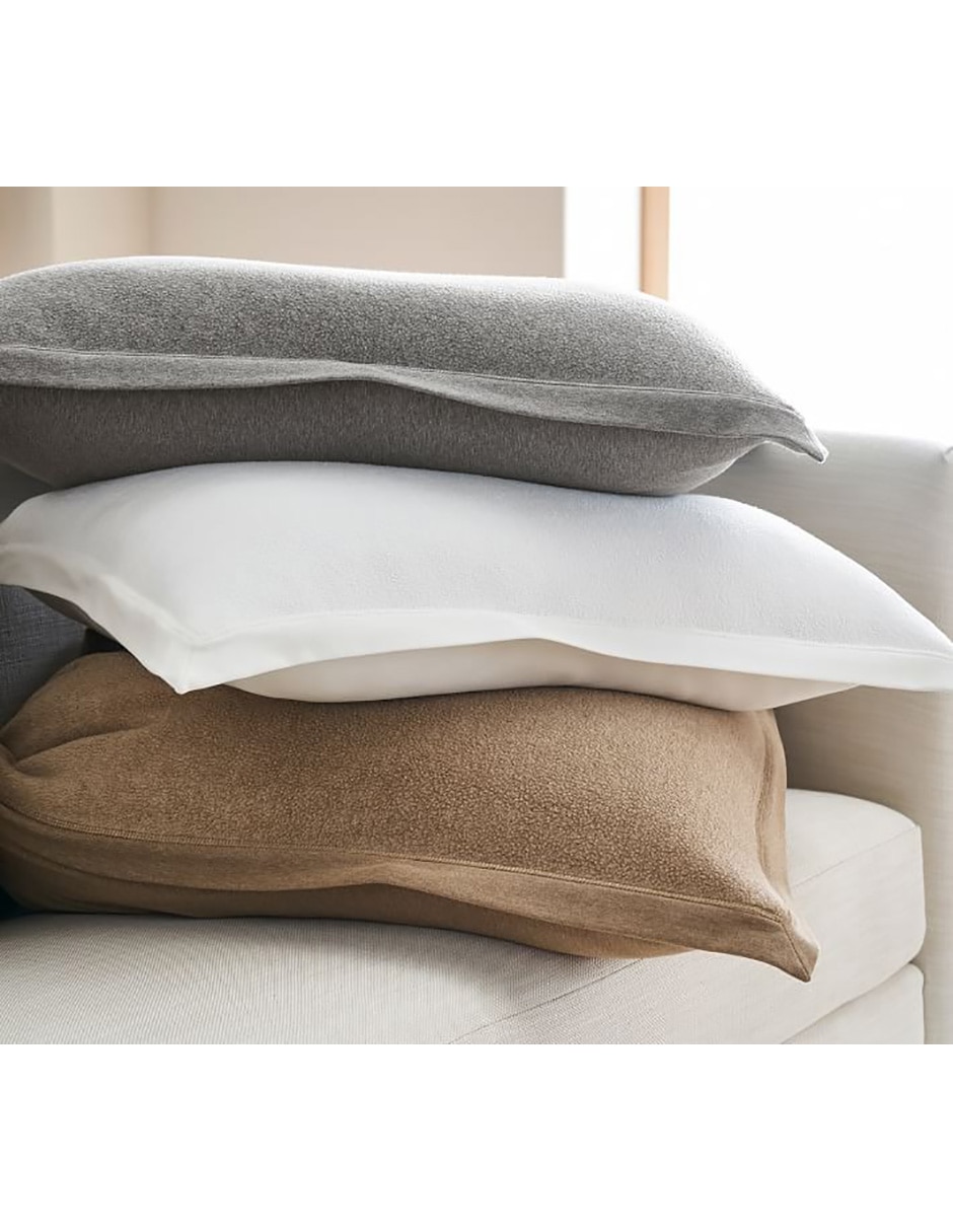 FUNDA COJÍN COZY FL, 55 X 55 CM, BEIGE
