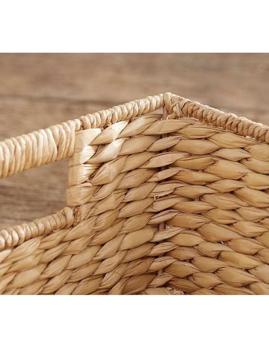 Canasta con forma rectangular Seagrass de fibras naturales 2