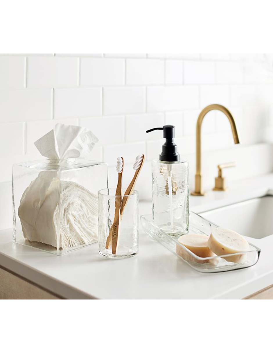Porta cepillo de dientes Hammered Glass 2