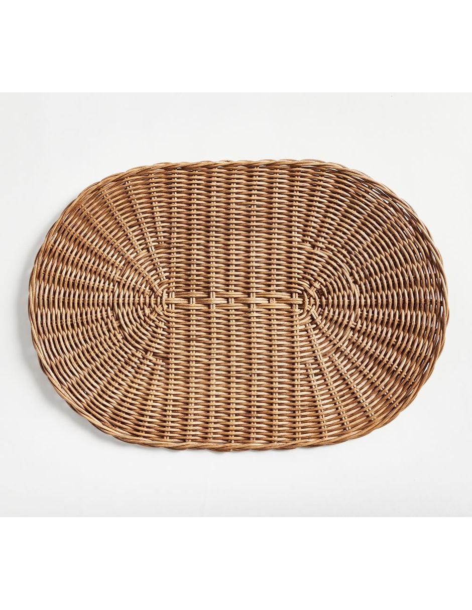 Plato base Wicker Woven de ratán