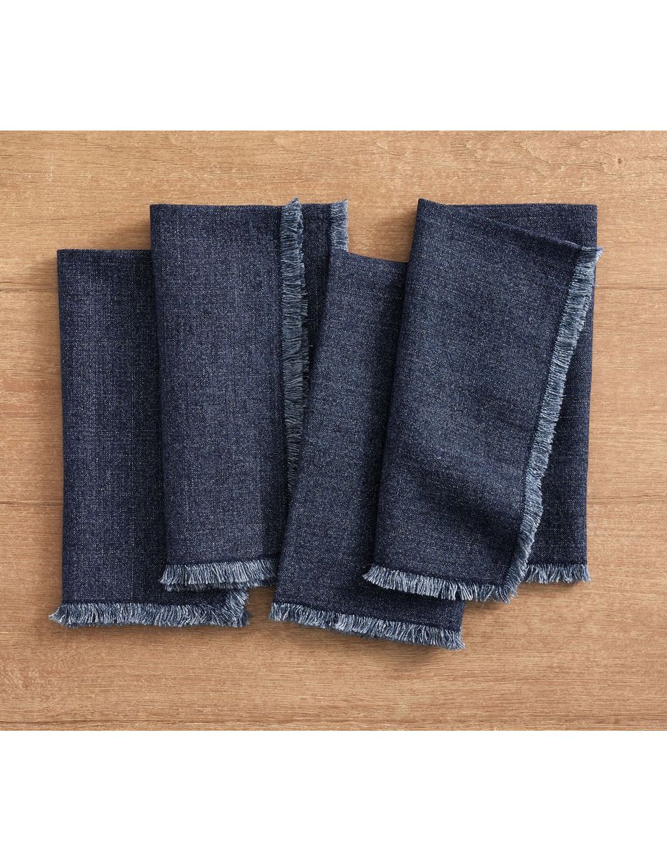 Servilleta Frayed de lino 4 piezas