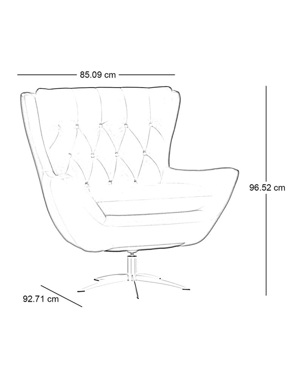 Sillón Wells de piel 2