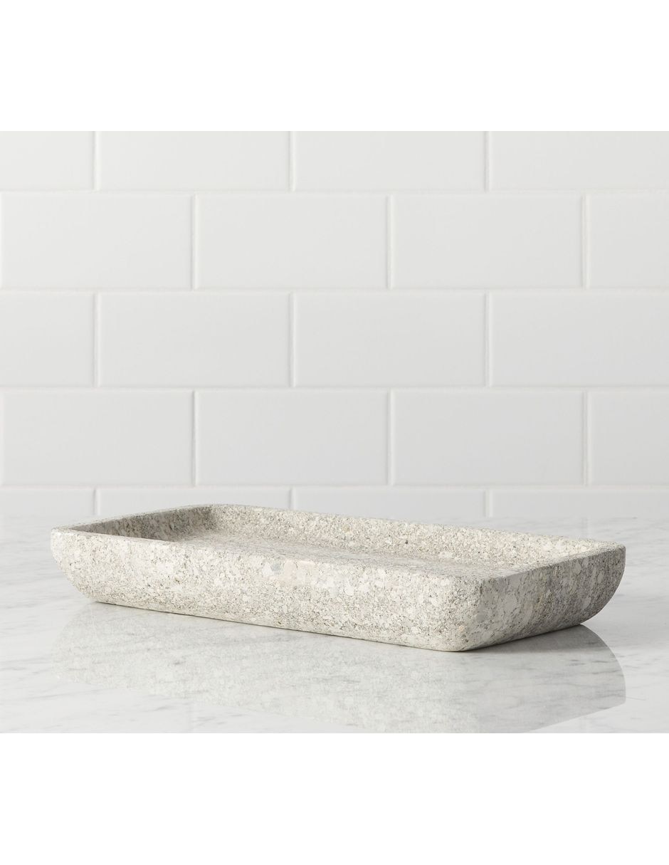 Charola multiusos Greystone Bathroom de piedra