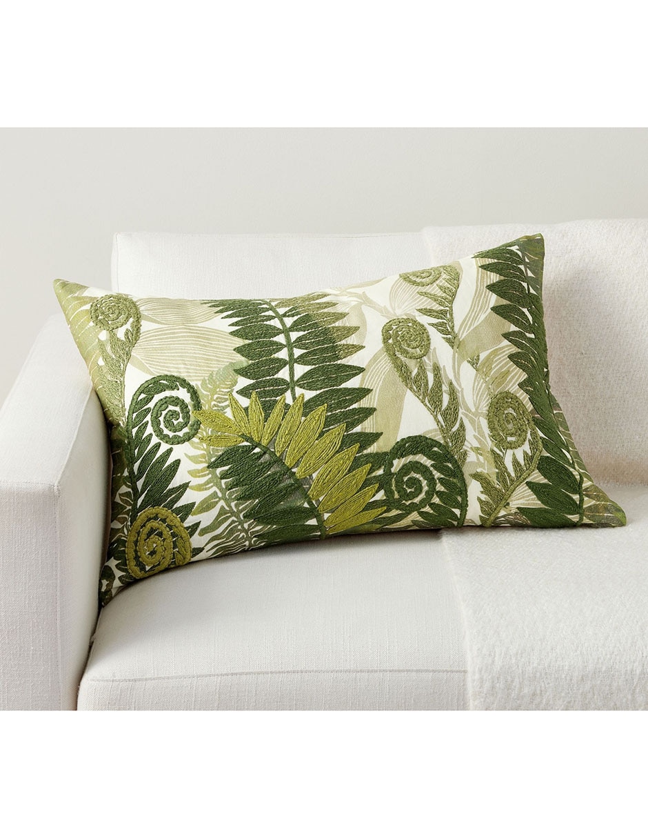 Funda cojín Fern Botanical Embroidered
