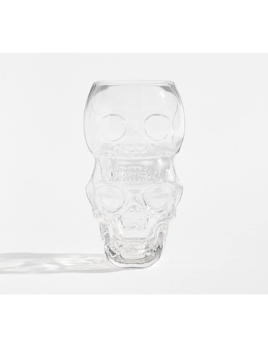 Set vaso Doble Pack Skull de vidrio con 4 piezas
