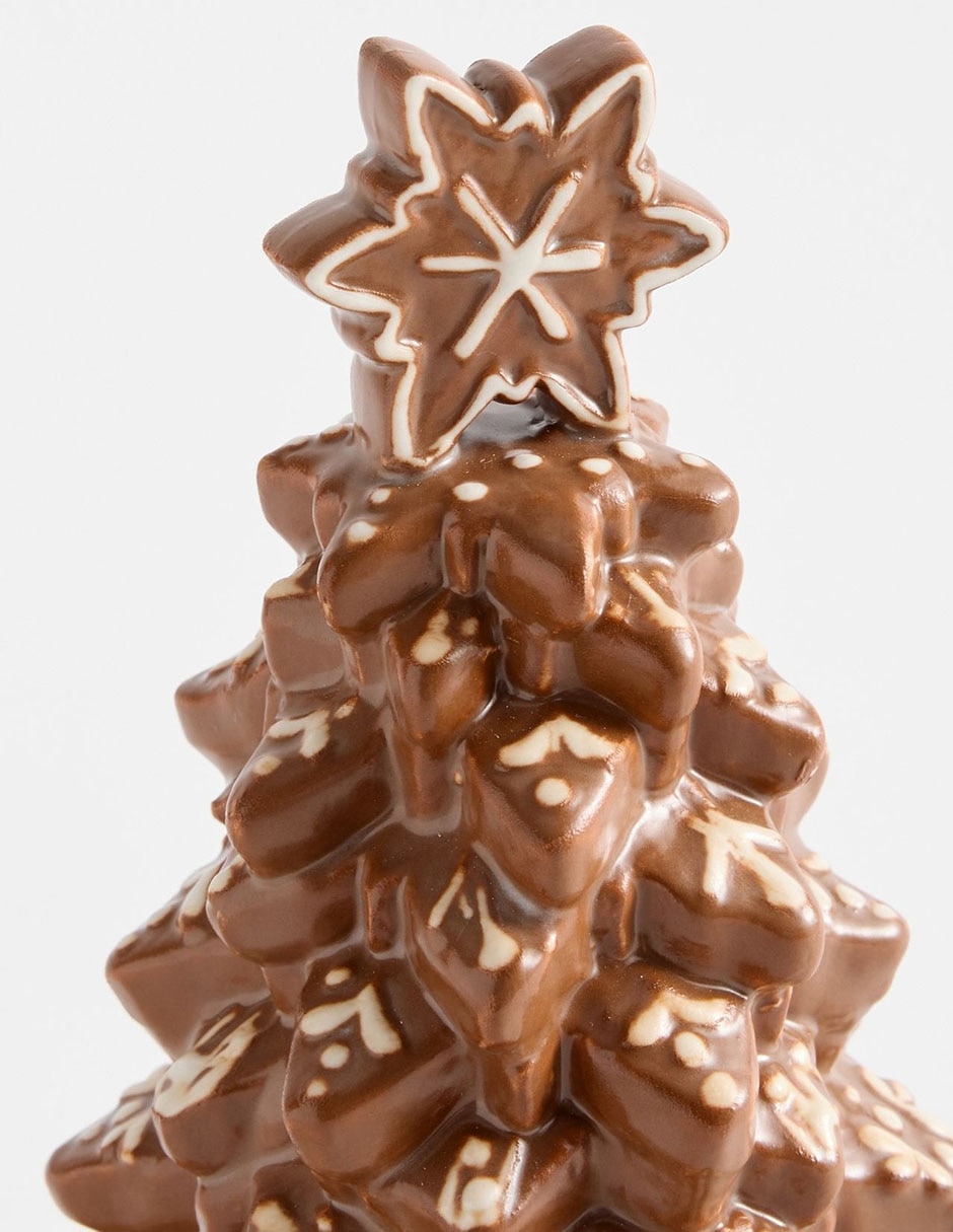 Figura decorativa de pino Gingerbread de cerámica 2