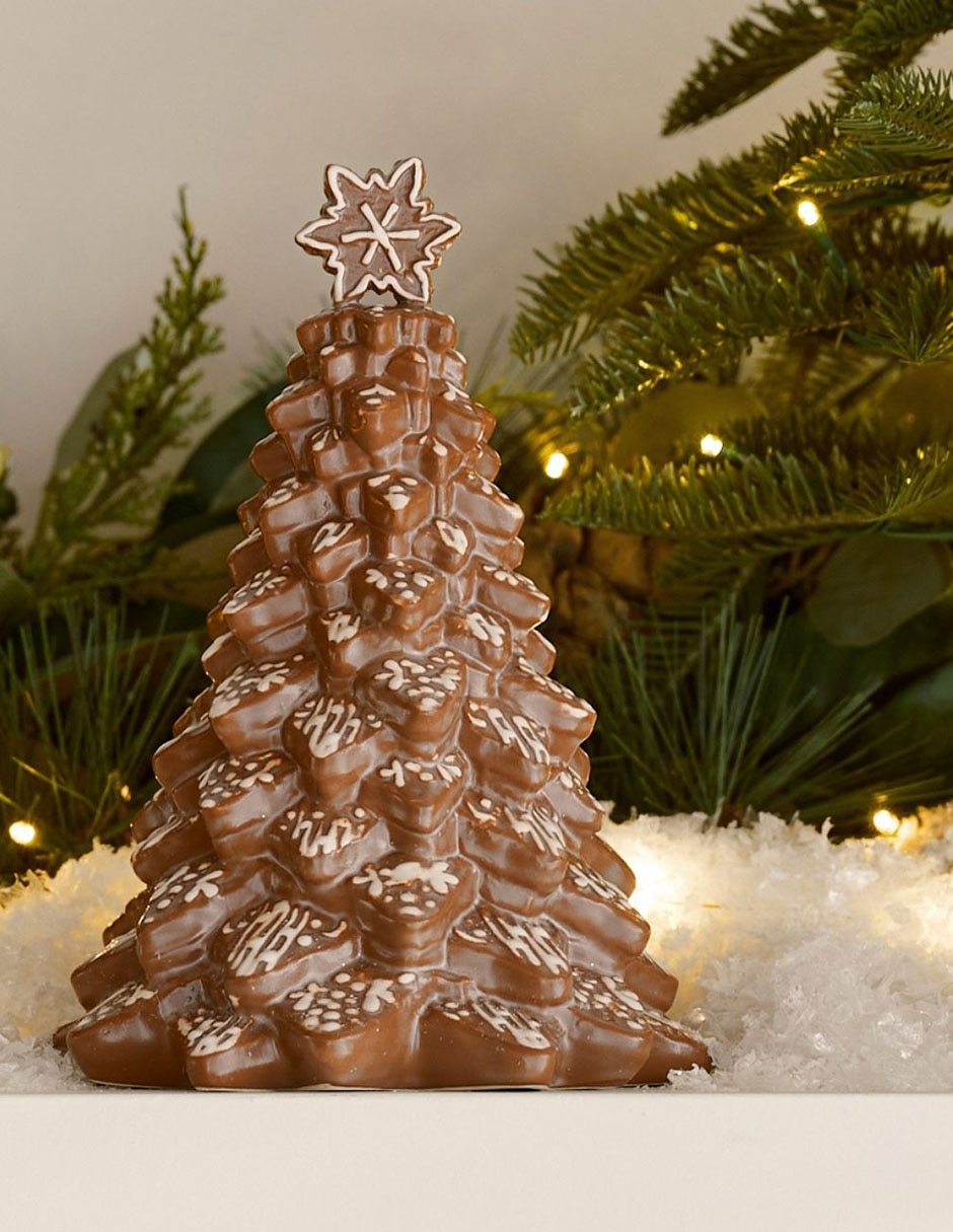 Figura decorativa de pino Gingerbread de cerámica 3