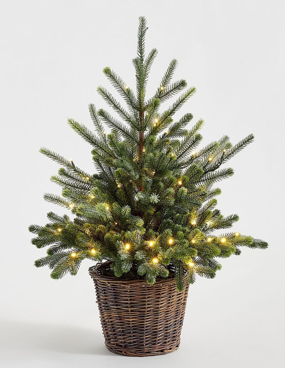 Árbol de navidad Faux Lit con 35 luces