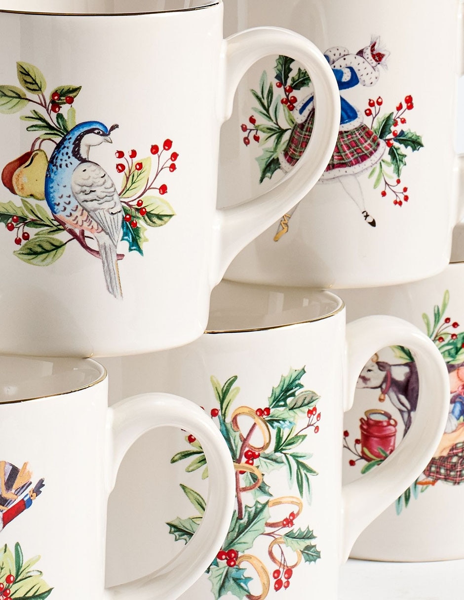 Set tazas americana Navidad 12 days of christmas 12 piezas 3