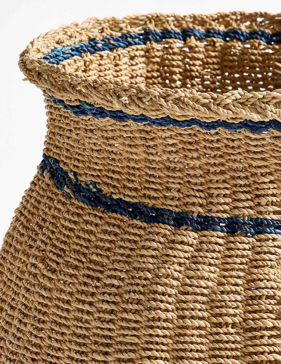 Jarrón Woven Stripe Va de ratán 2