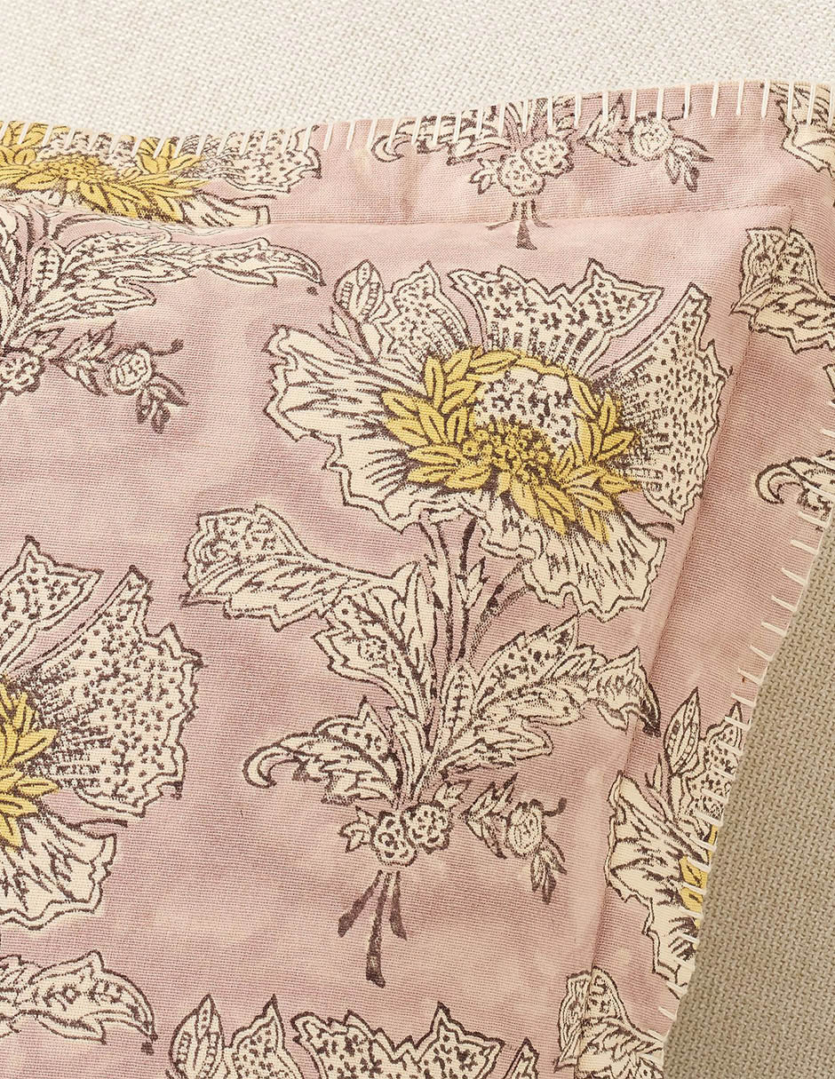 FUNDA COJÍN PB FLORA, 45 X 45 CM, ROSA