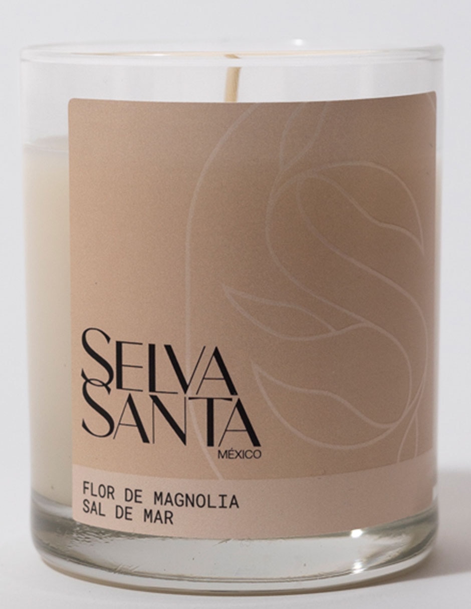 Vela aromática Selva Santa aroma flor de mongolia y sal de mar