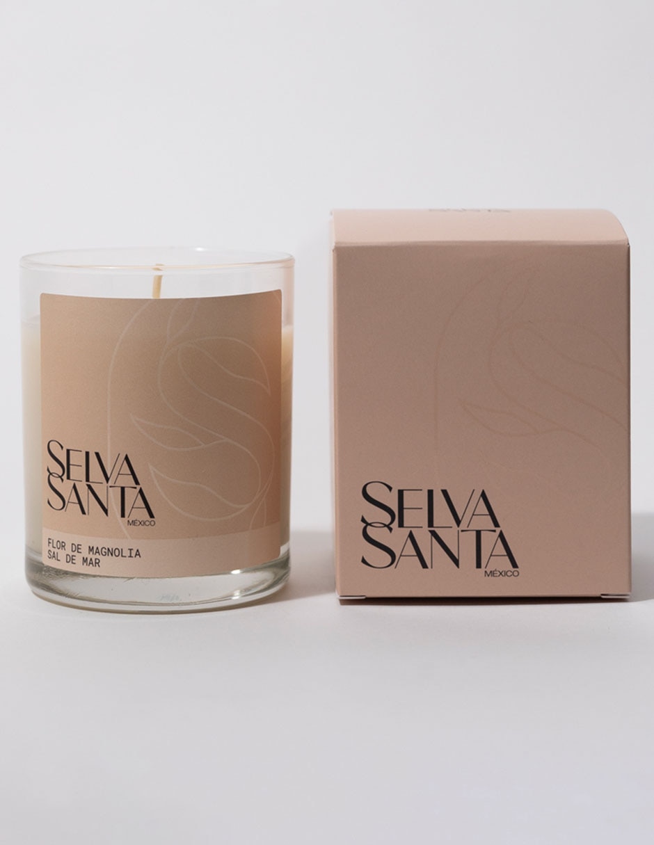 Vela aromática Selva Santa aroma flor de mongolia y sal de mar 2