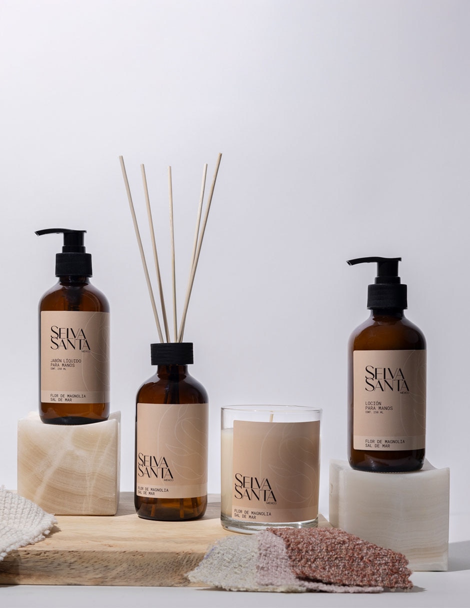 Vela aromática Selva Santa aroma flor de mongolia y sal de mar 5