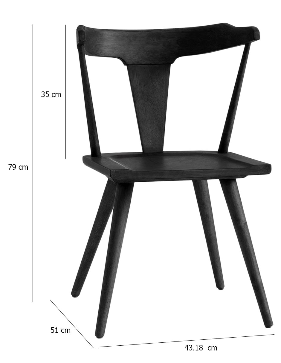Set Sillas 2 piezas Westan de madera 8