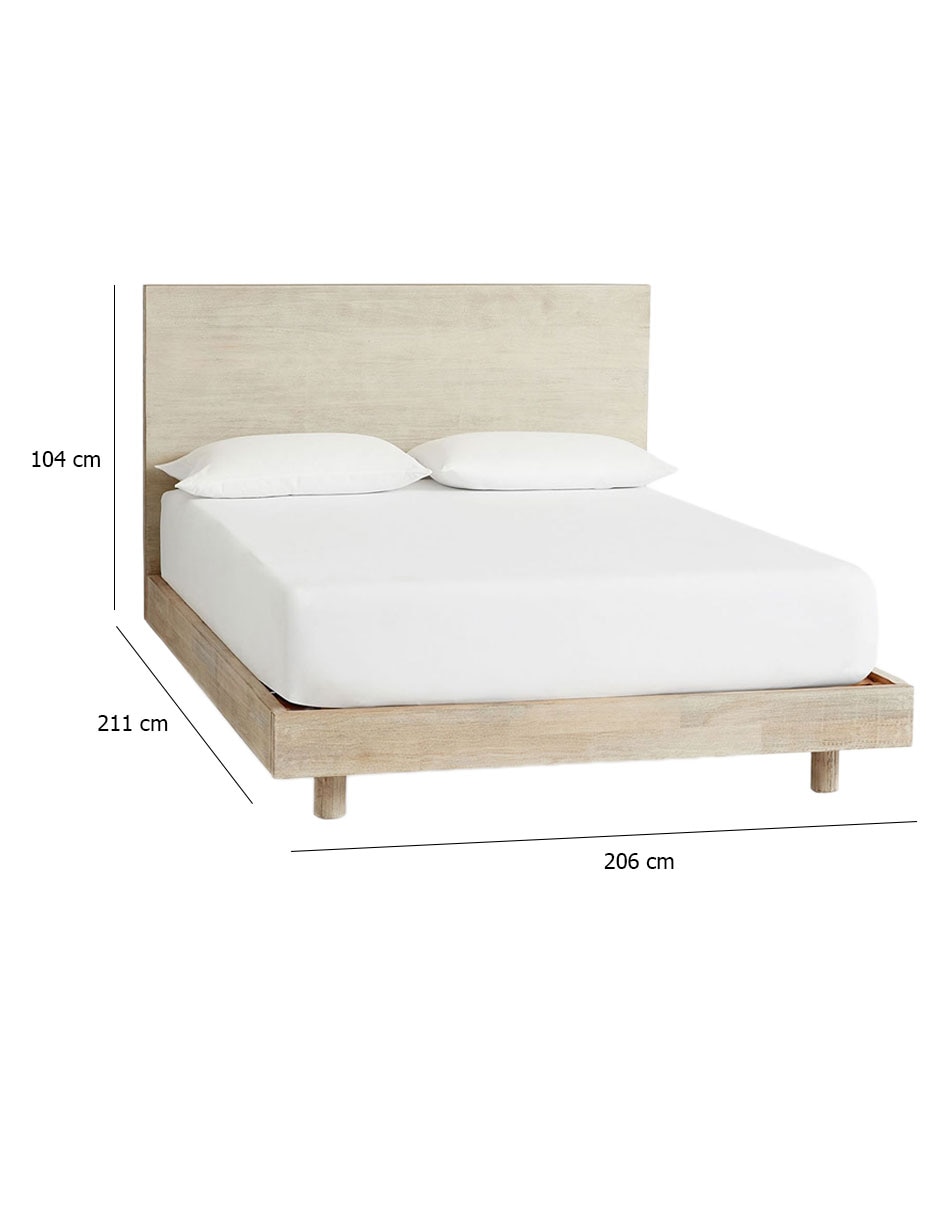 Cama Cayman de madera king size 2