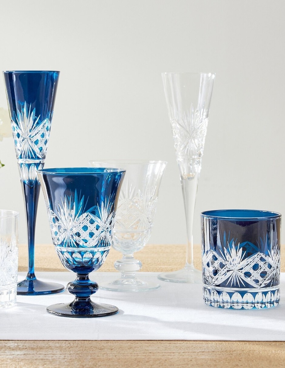 Set vaso para agua Antique Cut de vidrio con 4 piezas 4
