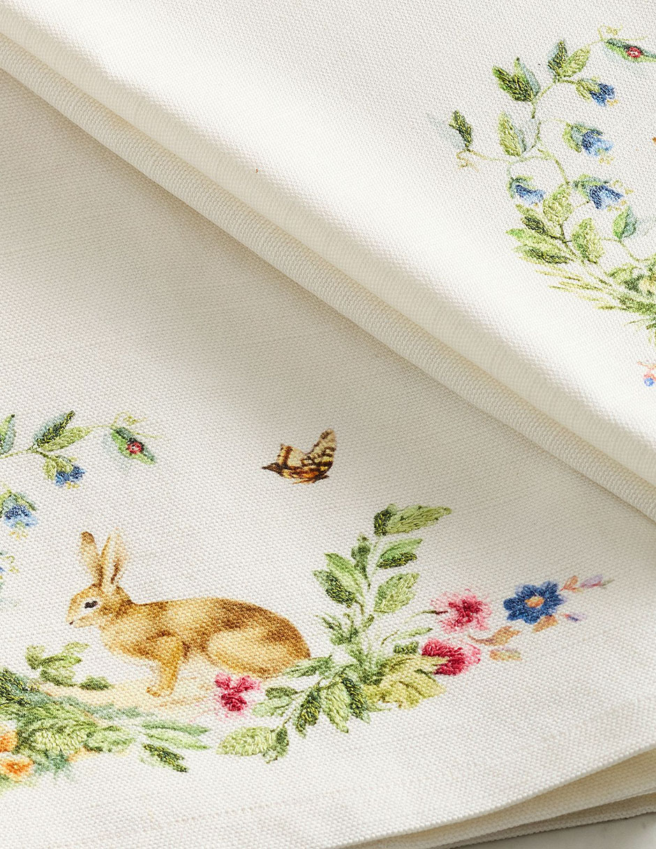 Set de toallas para manos Botanical Bunny de algodón 2