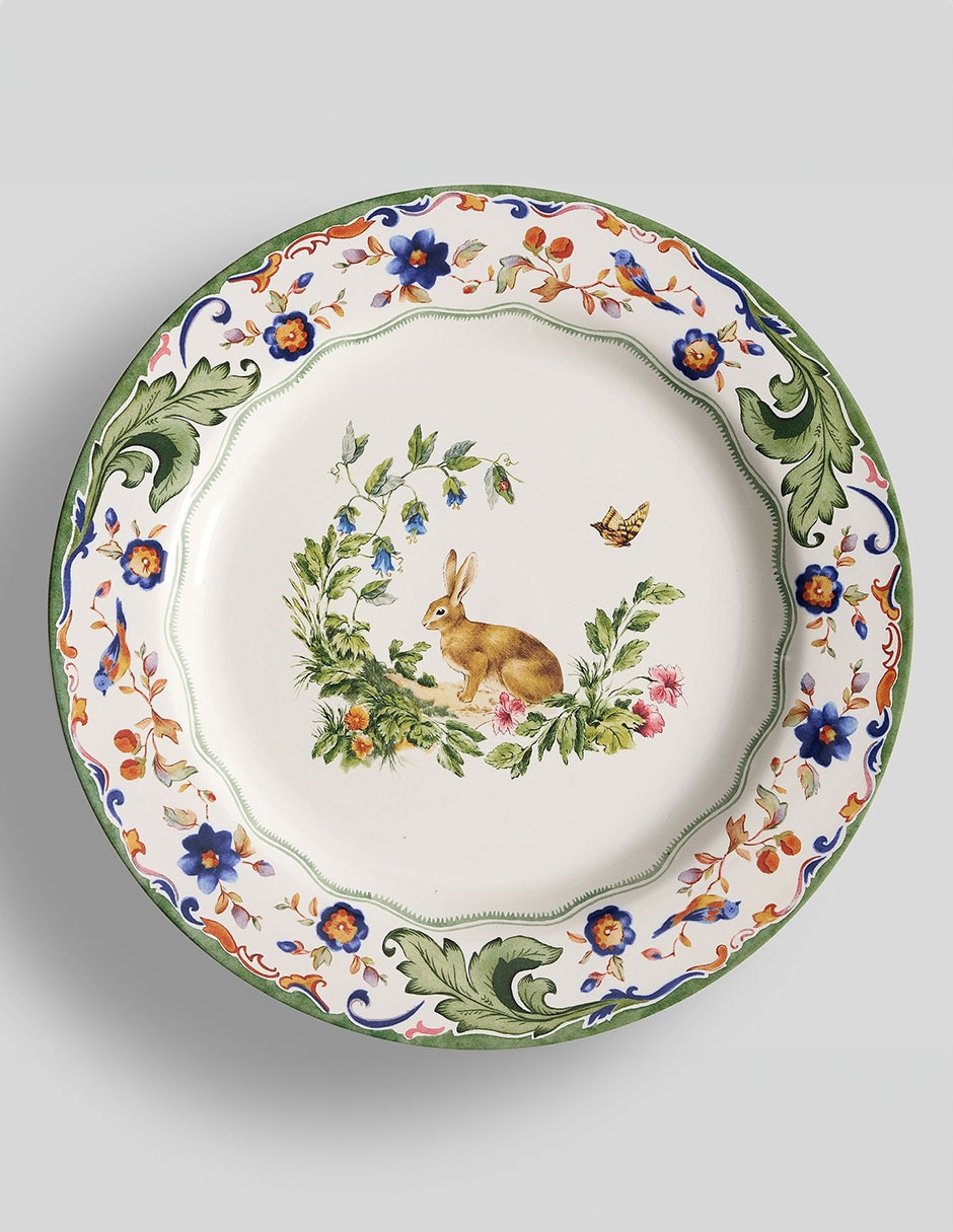 Set platos trinche Botanical de gres 4 piezas 1