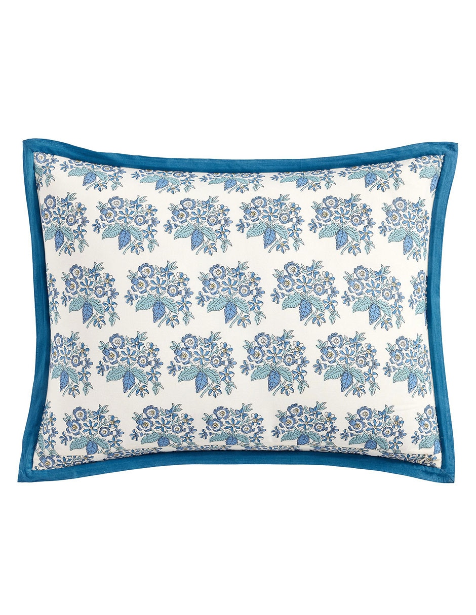 Funda para almohada Pb Bethany Blue Fl 2