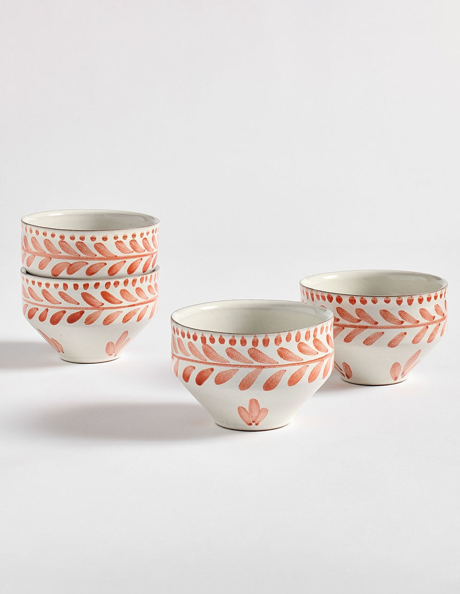 Set bowl Terracotta 4 piezas de cerámica