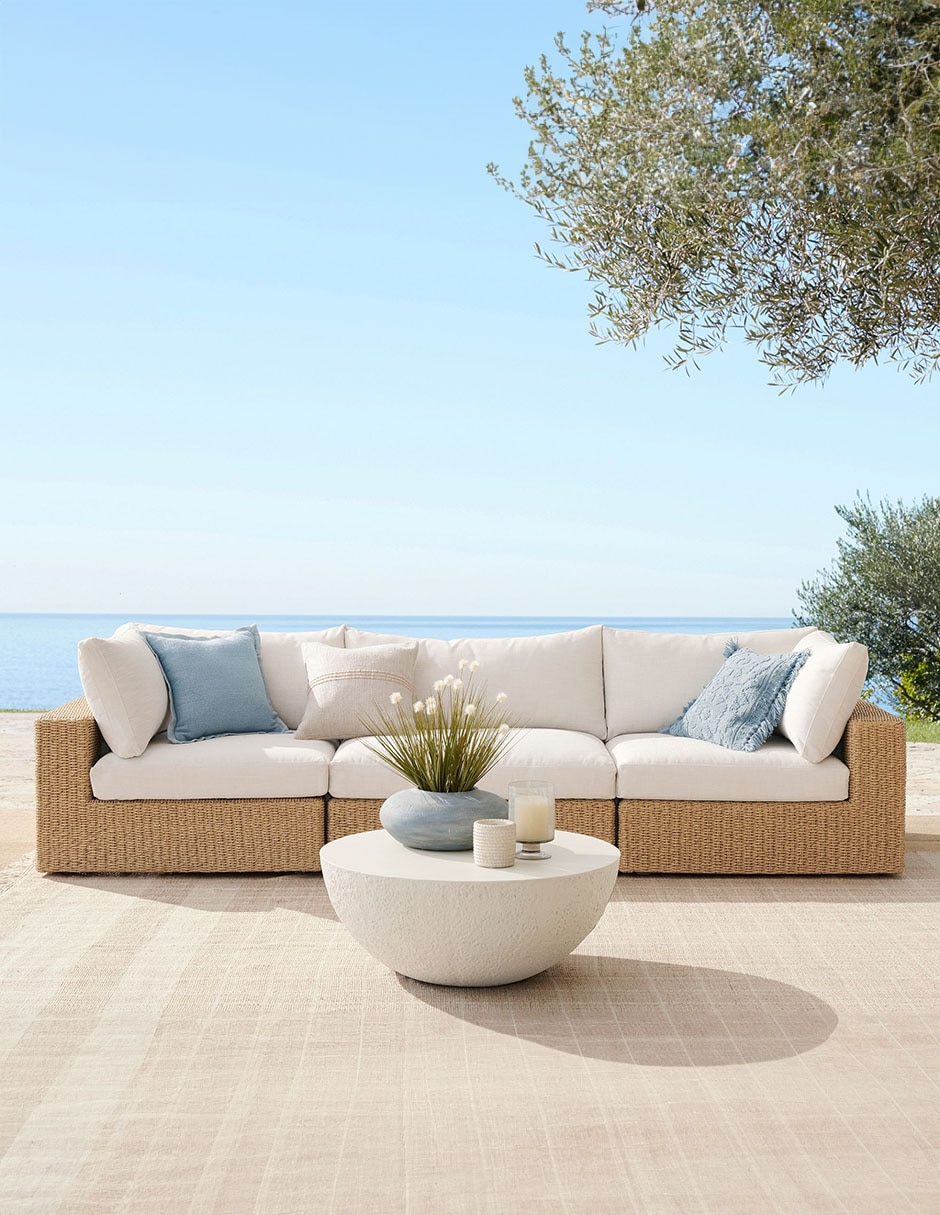 Sala modular PB Kostas de ratán natural