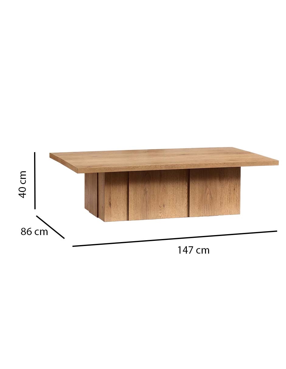 Mesa de centro Aldon de madera 7