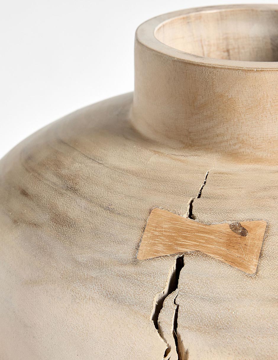 Florero Pb Butterfly Joint de madera 2
