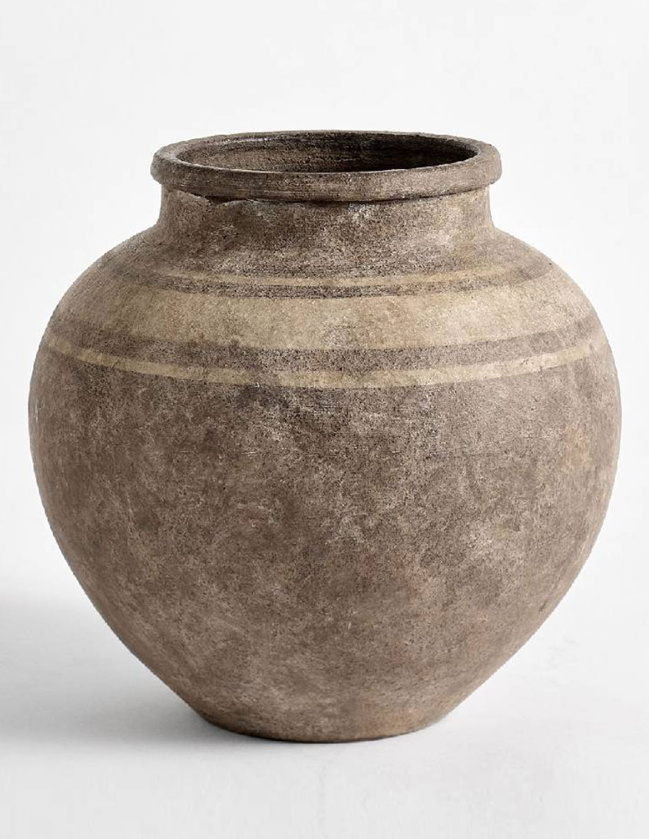 Florero Terracota Striped