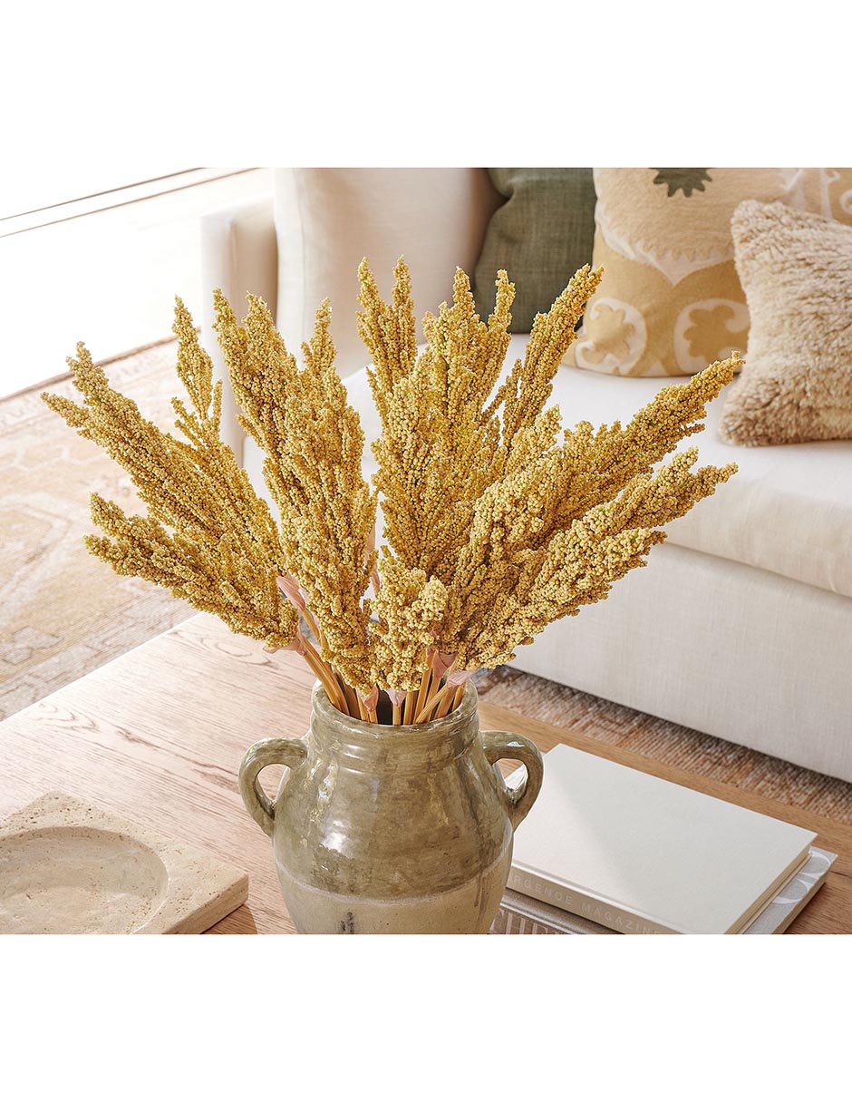 Ramo de Mijo Perla decorativo Faux Bundle 4