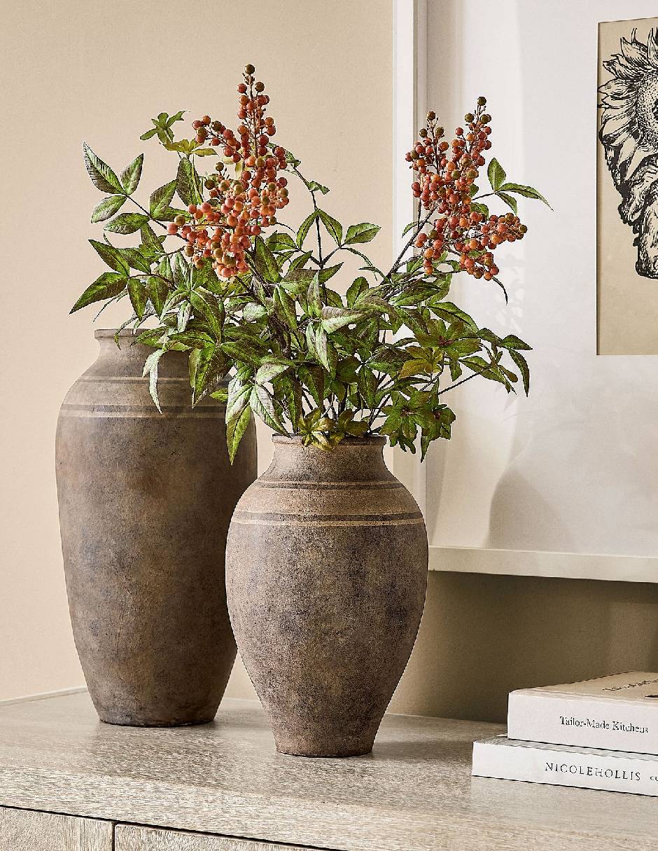 Florero Terracota Striped 2