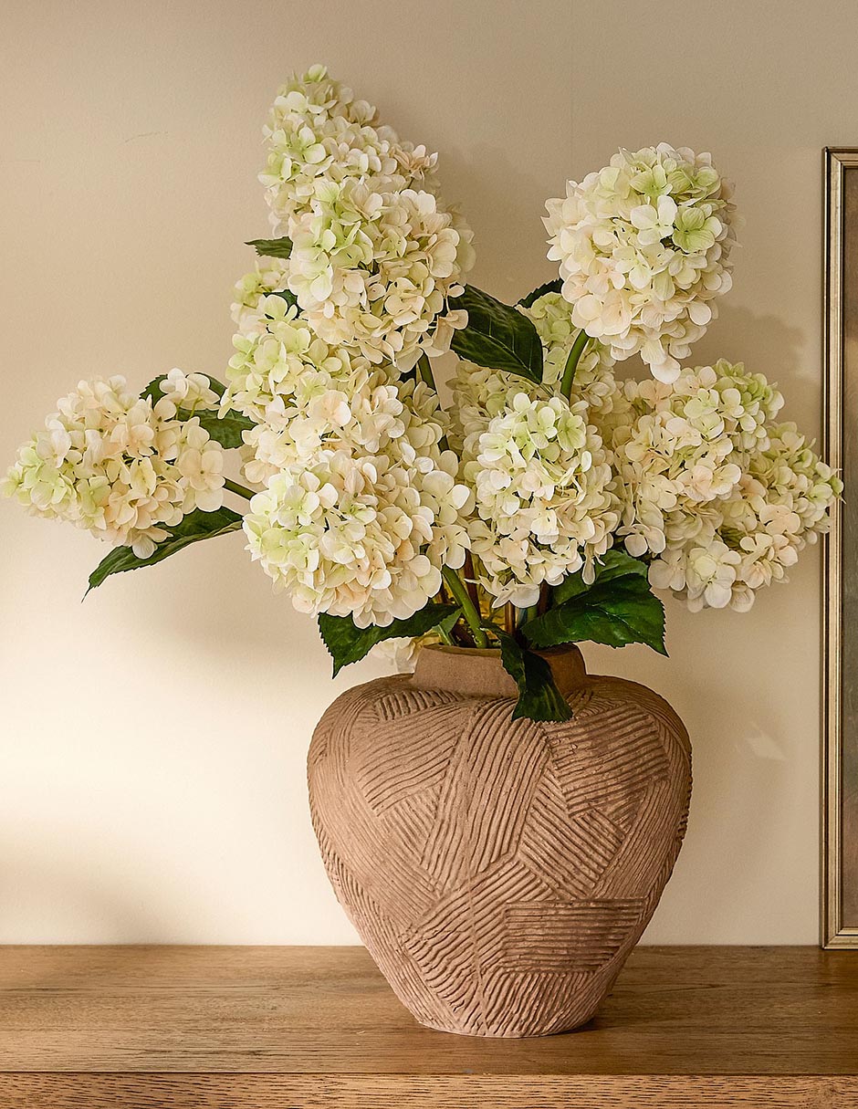 Ramo de hortensia decorativos Faux Bundle 4