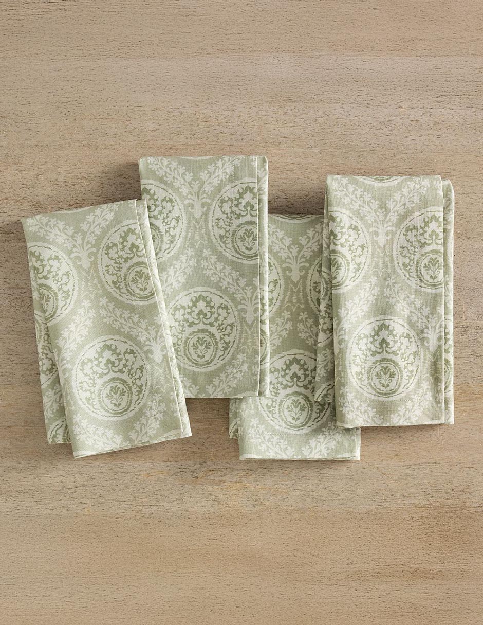 Set servilleta Lena Medallion de lino 4 piezas