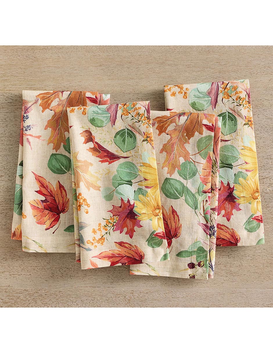 Set servilleta Fall Botanical de algodón 4 piezas 2