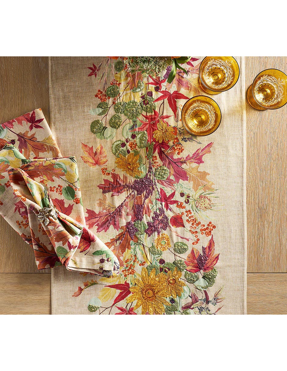 Set servilleta Fall Botanical de algodón 4 piezas 5