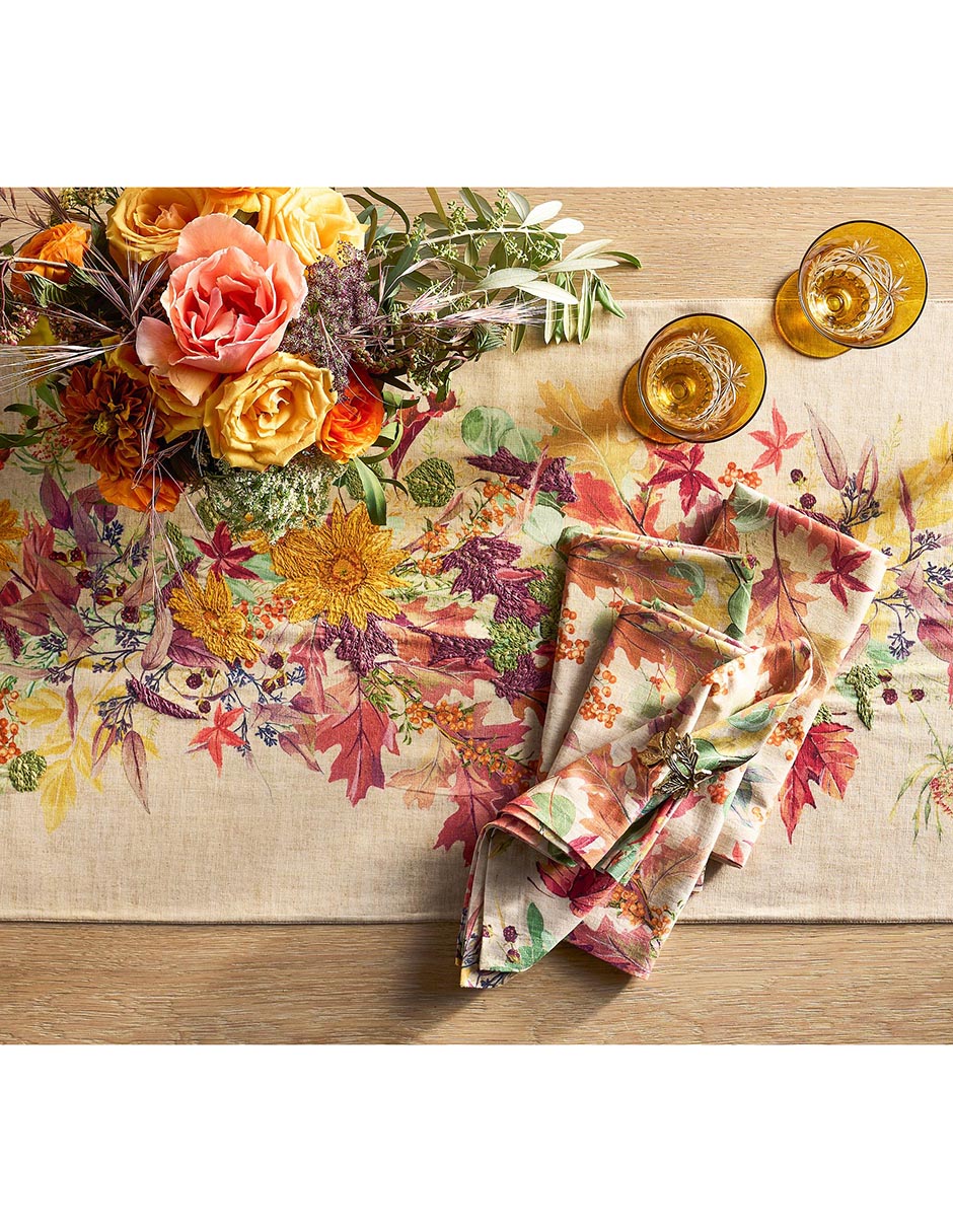 Set servilleta Fall Botanical de algodón 4 piezas 6