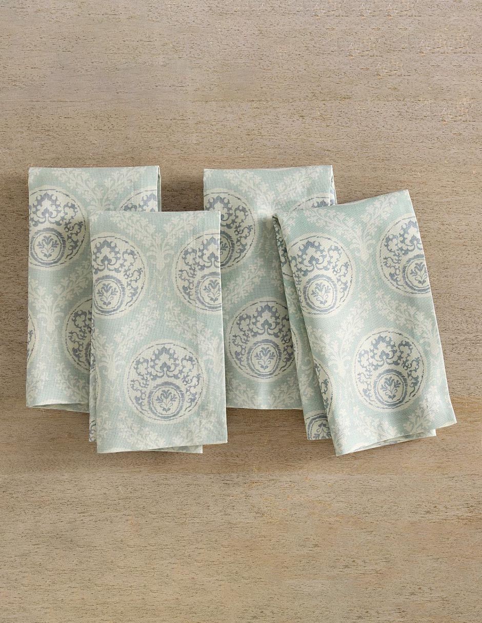 Set servilleta Lena Medallion de lino 4 piezas