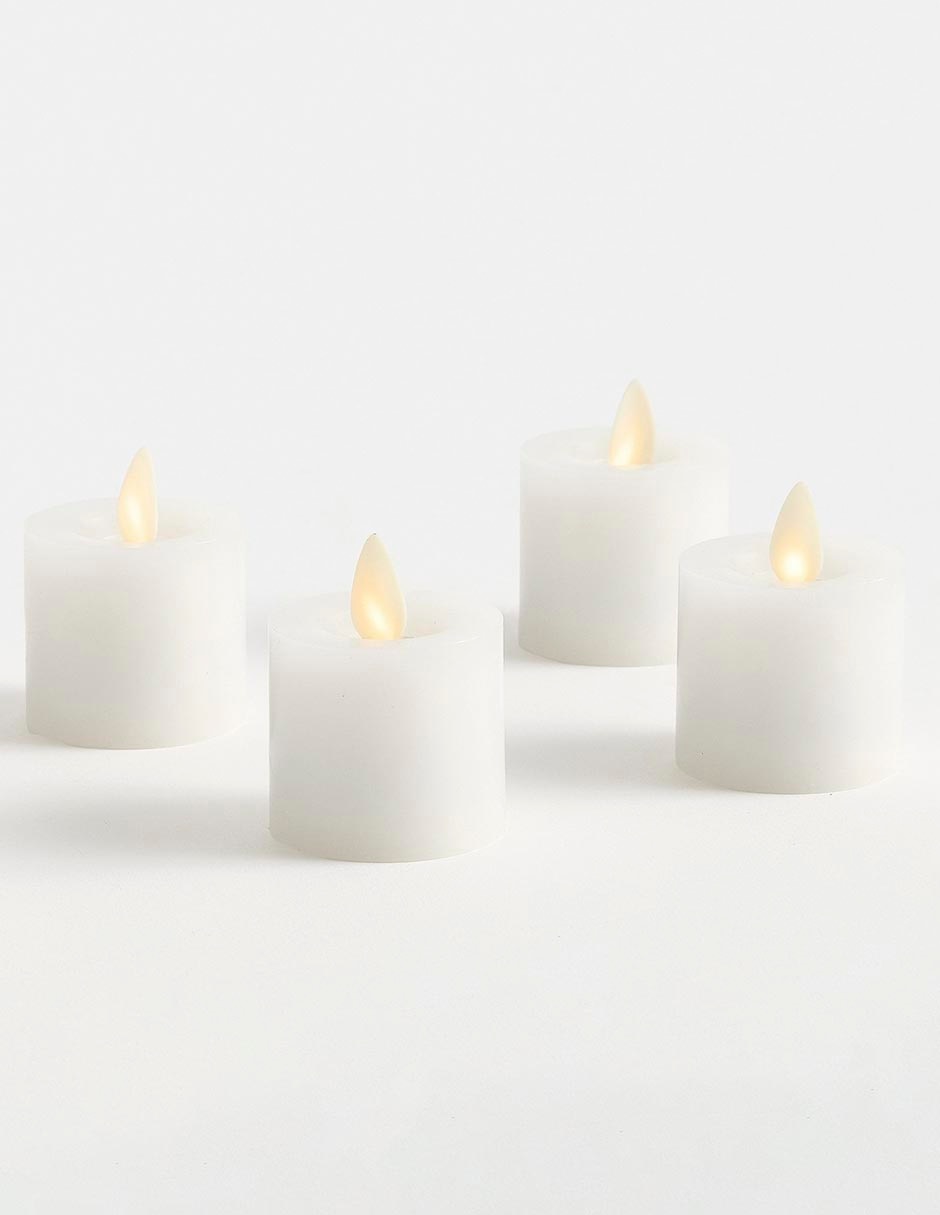 Set vela taper decorativa Premium Flickering 4 piezas
