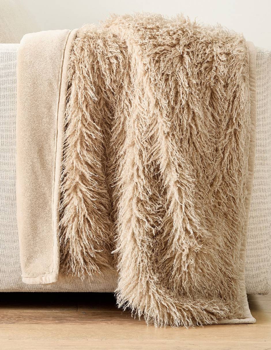 Frazada de tejido plano Mongolian Faux Fur